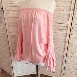 boho off shoulder boho ruffled blouse